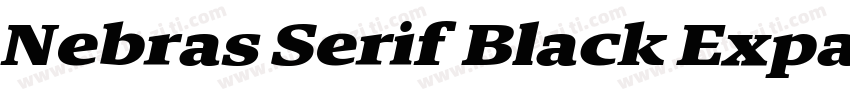 Nebras Serif Black Expanded Italic字体转换